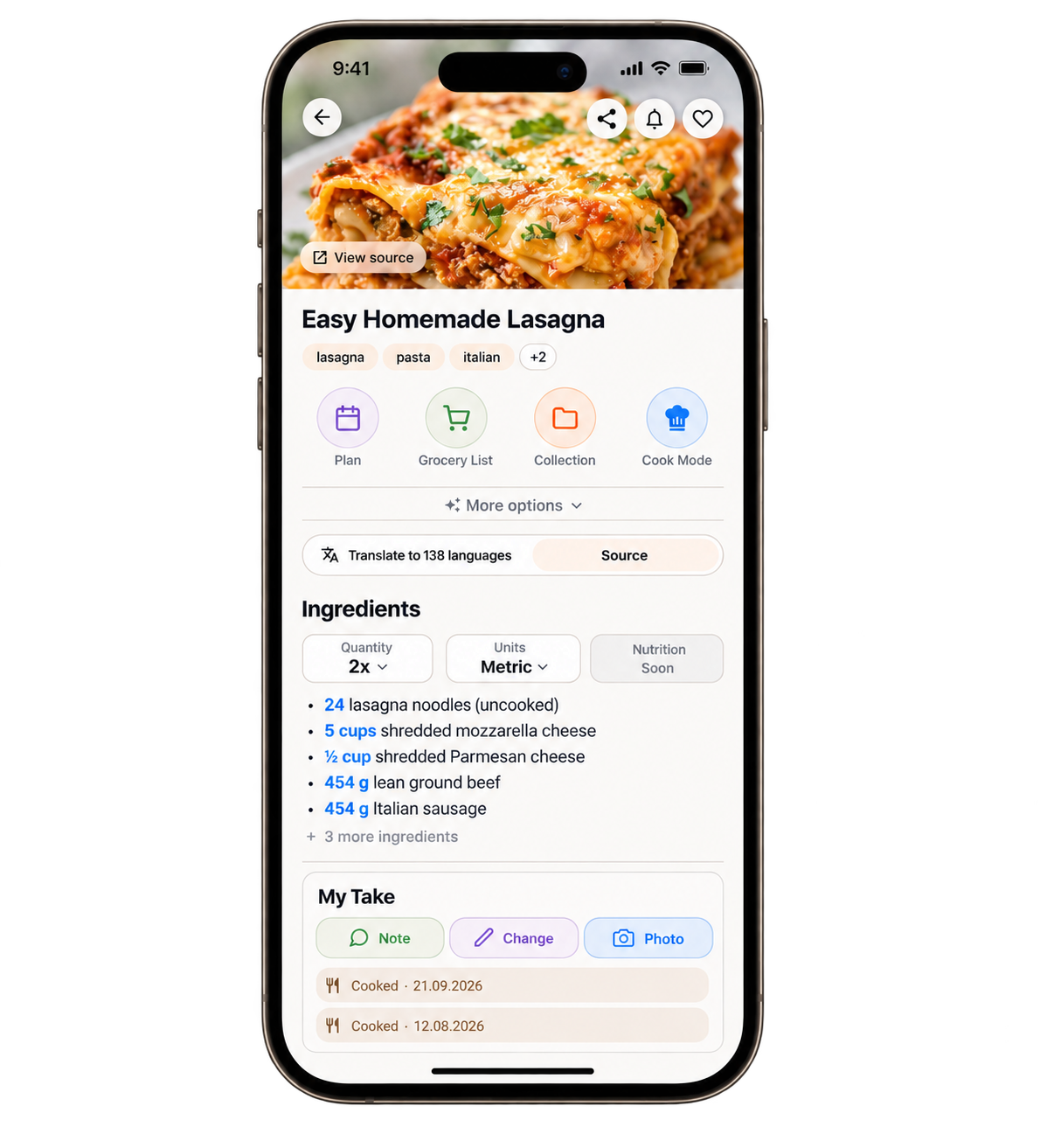 Make every recipe work for you.
